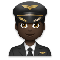 Man Pilot- Dark Skin Tone emoji on LG